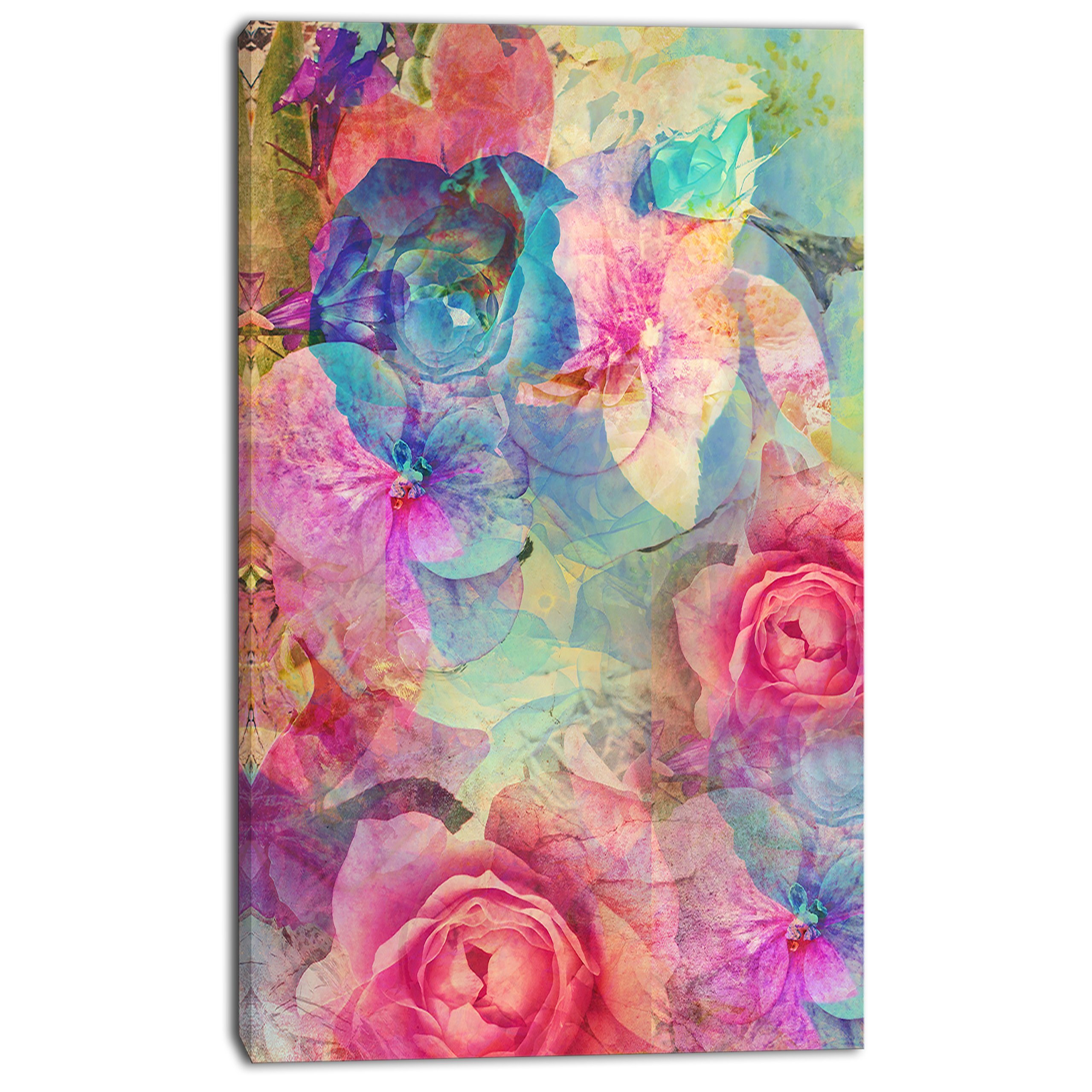 Amazon.com: Designart Vintage Romantic Floral Art Canvas Print