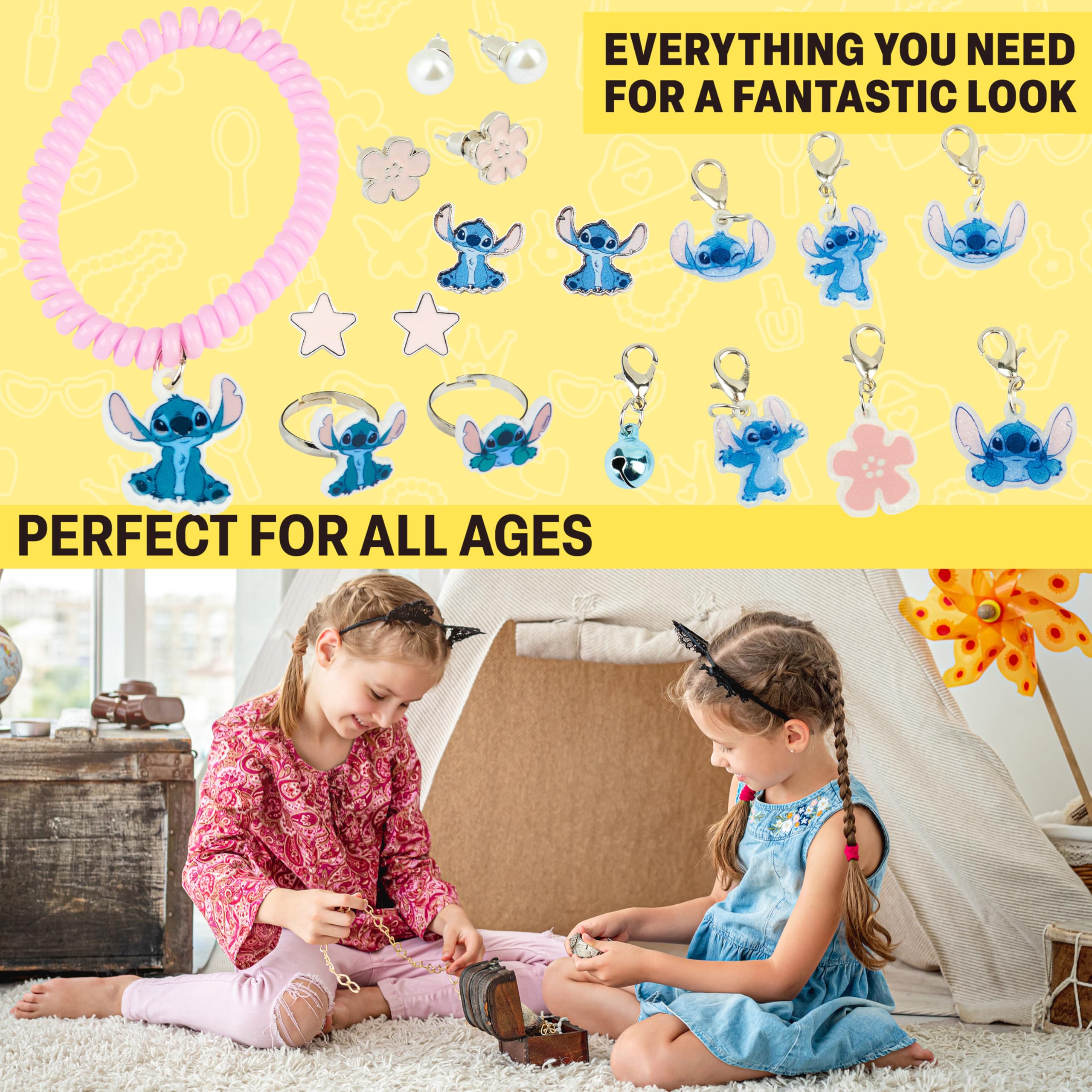 Get Trend Disney Stitch Calendario Avvento 2025 Ragazza, Accessori Capelli e Gioielli, Mollette Capelli Scrunchies, Xmas Regalo Ragazza (Lilla Stitch)