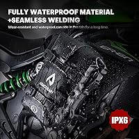 Vista 2 de Bolsa impermeable para parachoques de motocicleta, bolsa de barra de choque de motor de 6 L con correa para el hombro, bolsa de marco lateral