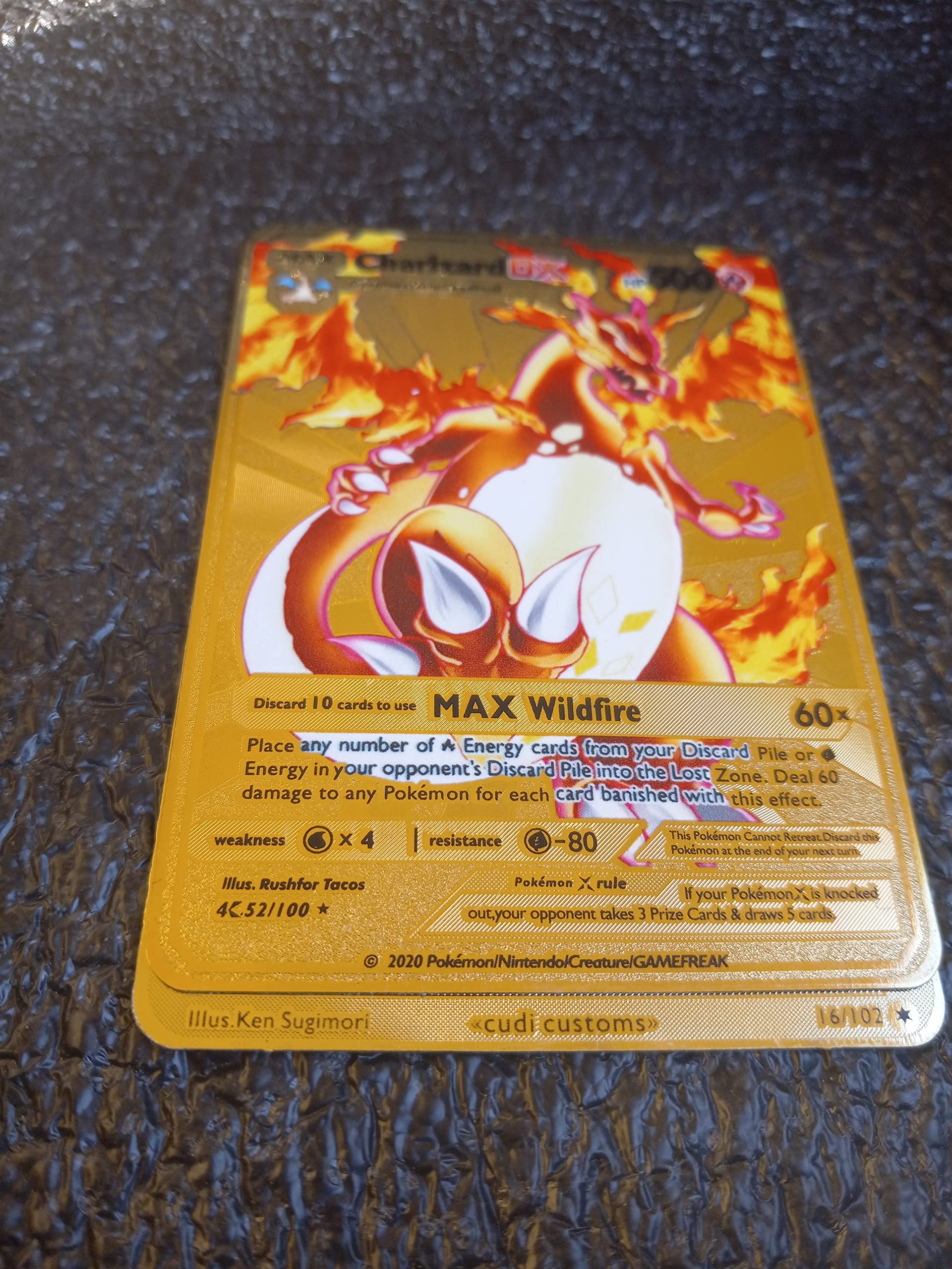 charizard dx pokemon card Custom Gold Metal Card Charizard DX+ 1 additional secret BONUS Card :  Amazon.sg: Toys