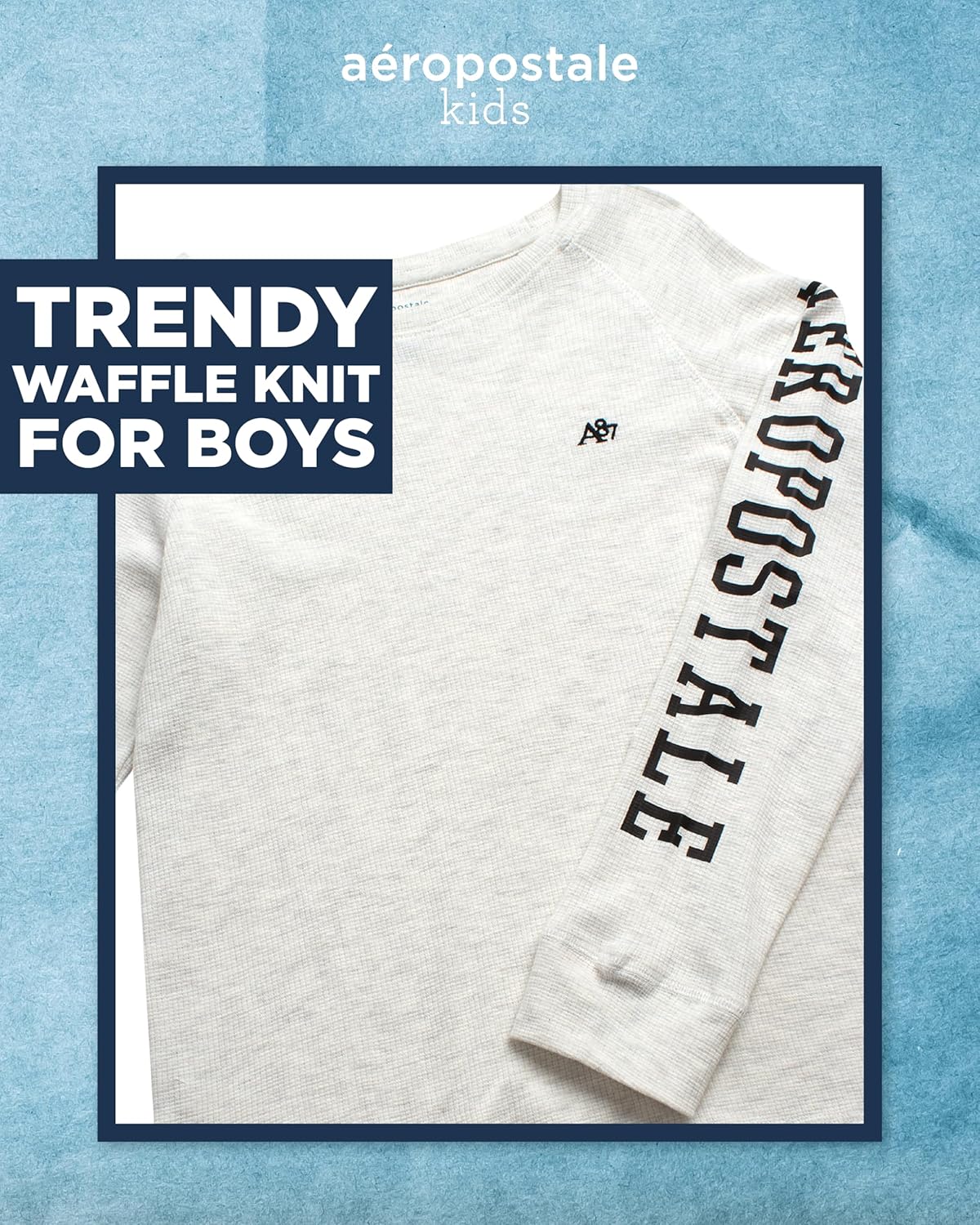 AEROPOSTALE Boys Long Sleeve Shirt - Soft Blended Crewneck Thermal Long Sleeve Shirts for Boys - Warm Baselayer Shirt (8-16) - Image 2