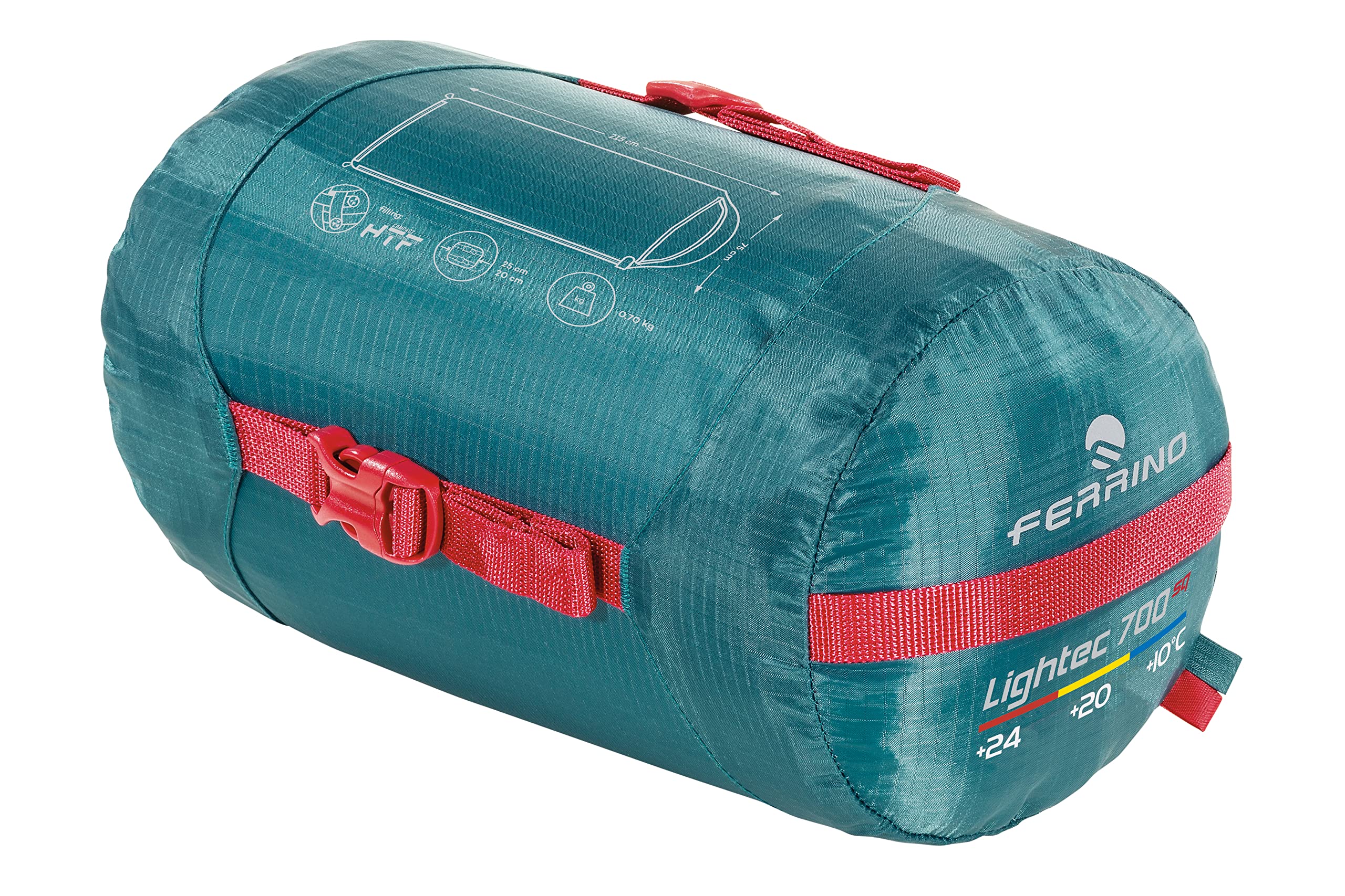 Ferrino Sacco Lightec 700 SQuare, Verde, Taglia Unica, Unisex Adulto