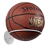 Wallniture Sporta Wall Mount Ball Storage, Ball Holder Organization and Storage Rack for Basketball, Football, Soccer Balls, Metal White