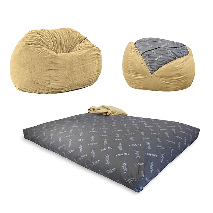 Buy CordaRoy's Chenille Bean Bag Chair, Convertible Chair Folds from
