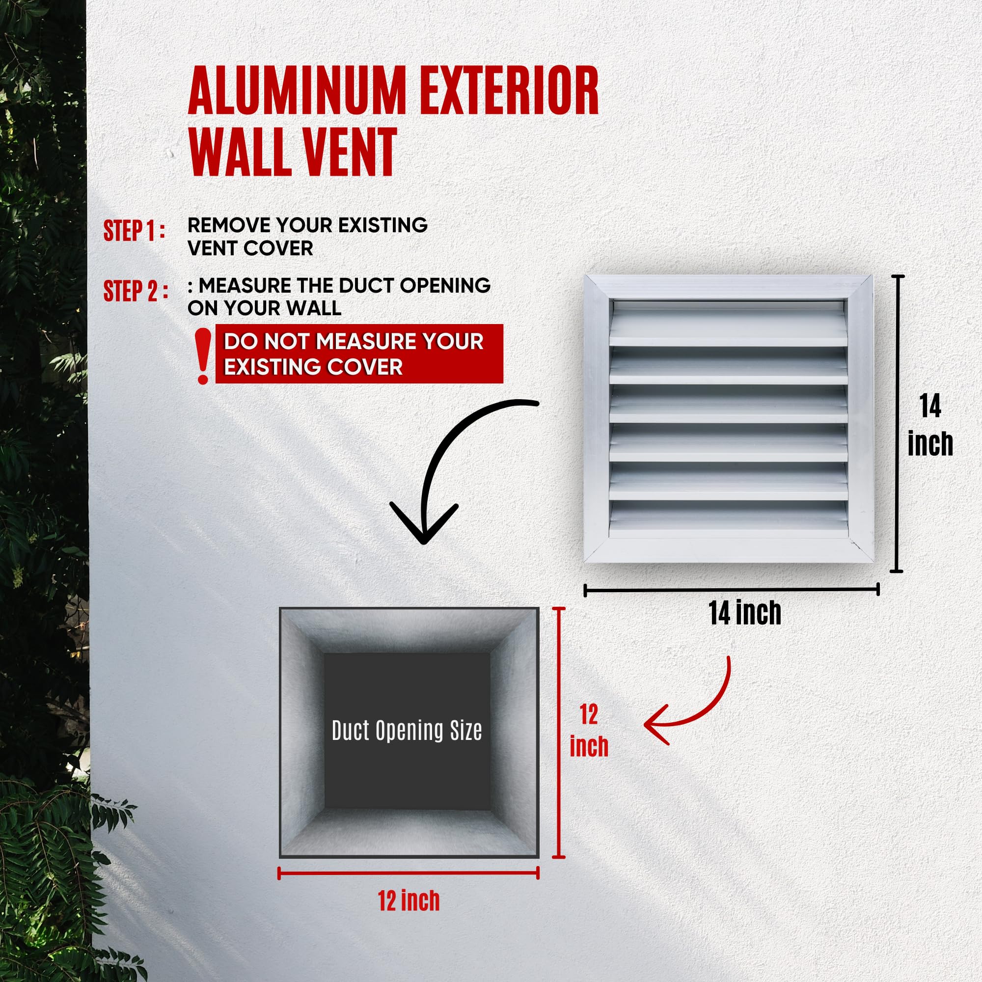 h*z様 ALOUND VENTILATION 3LAYER SHELL PAN Fits 12x12 Wall Opening Anodized Aluminum Exterior Wall Vent