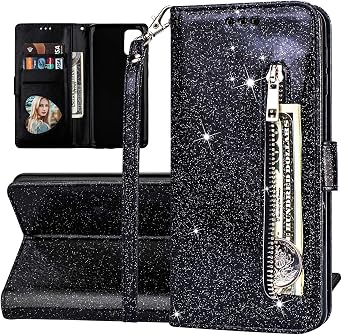 CCSmall for Samsung Galaxy A71 5G Case Wallet for Women Girly LL Black