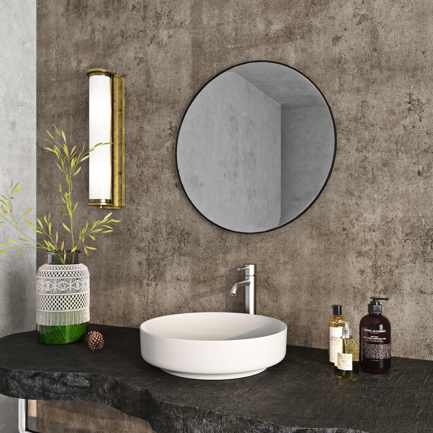 Carta Da Parati Effetto Cemento Marrone Oro - Stile Industriale | Autoadesiva | 40x500cm | Per Pareti, Mobili E Cucina - Foto 2