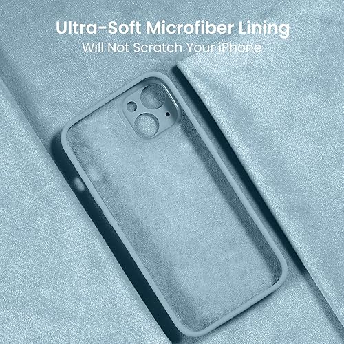 Miniatura 5 de FireNova Funda diseñada para iPhone 14, funda de silicona mejorada protección de cámara con 2 protectores de pantalla, forro interior de microfibra