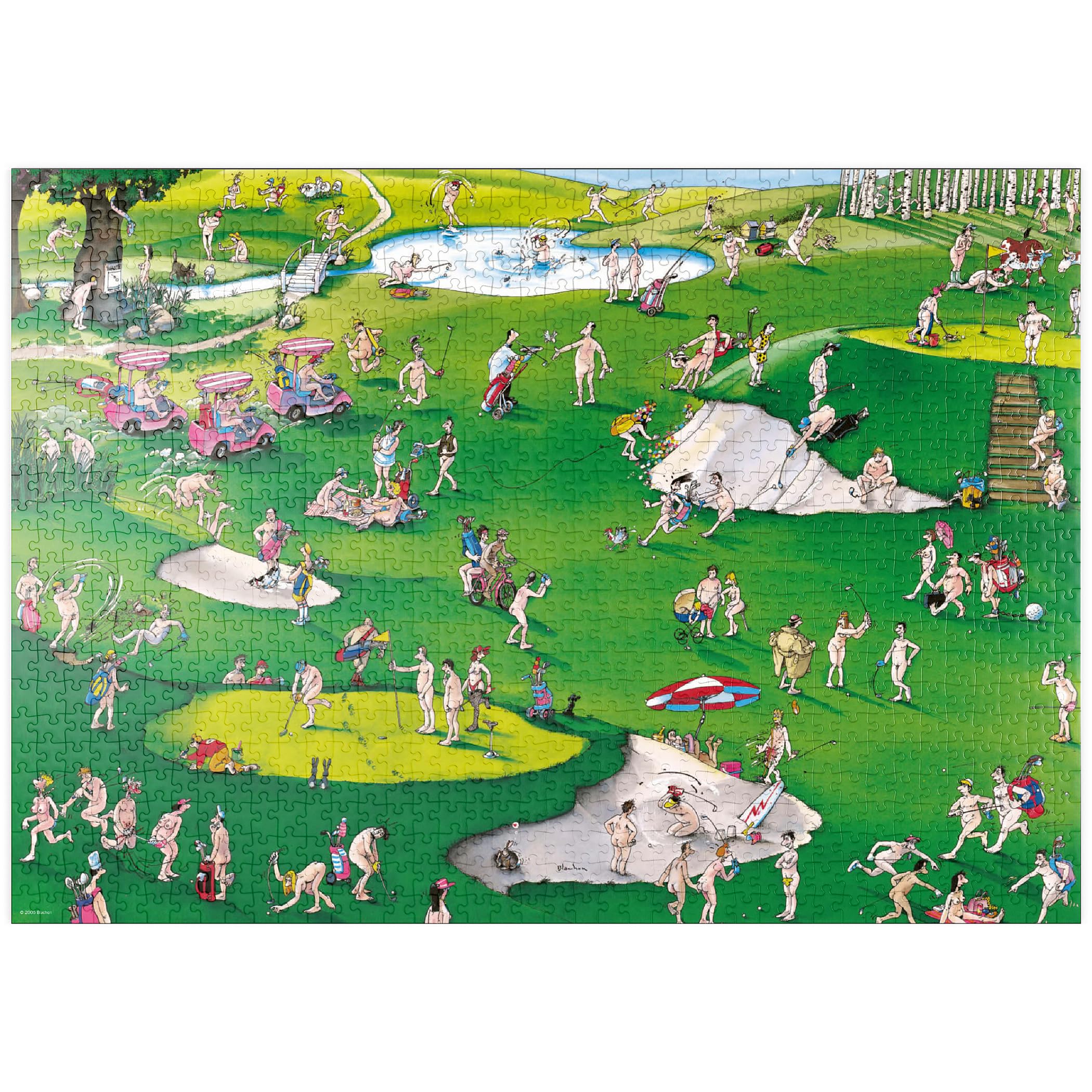 Golfer's Paradise - Blachon - Cartoon Classics - Premium 1000 pieces Puzzle - MyPuzzle special collection from Heye Puzzle