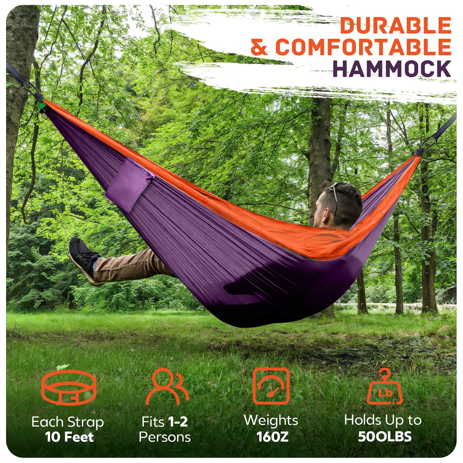 AnorTrek Camping Hammock, Super Lightweight and Portable