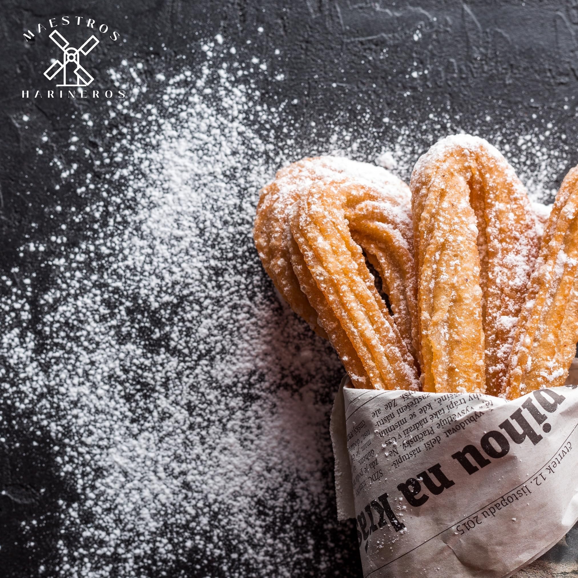 Harina de Trigo para Churros, 3 kg - Maestros Harineros - Granulometría Fina, 100% Trigo Duro