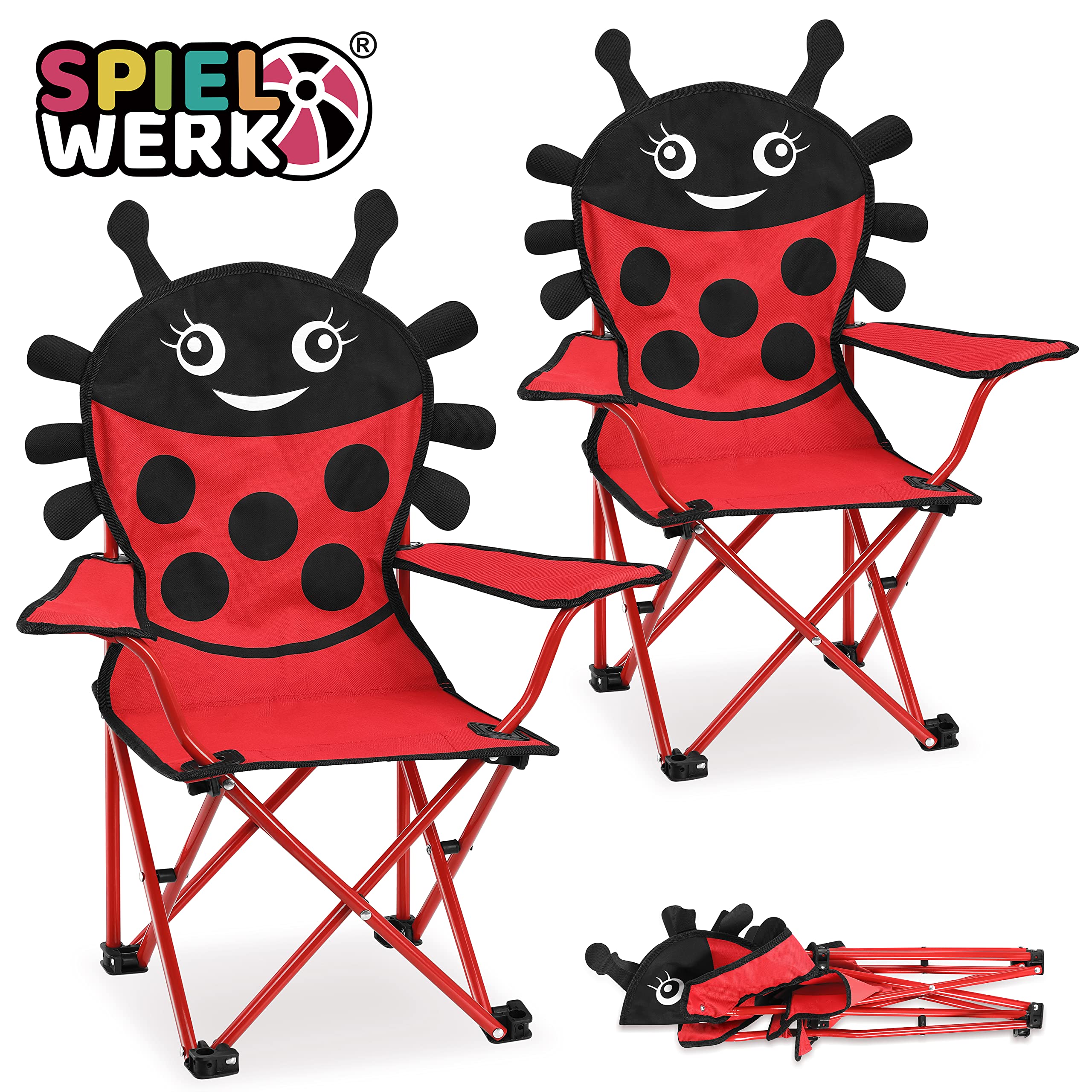 DEUBA Set de 2 sillas Multifuncionales Beetle Plegables con reposabrazos para niños máx 50kg/Silla
