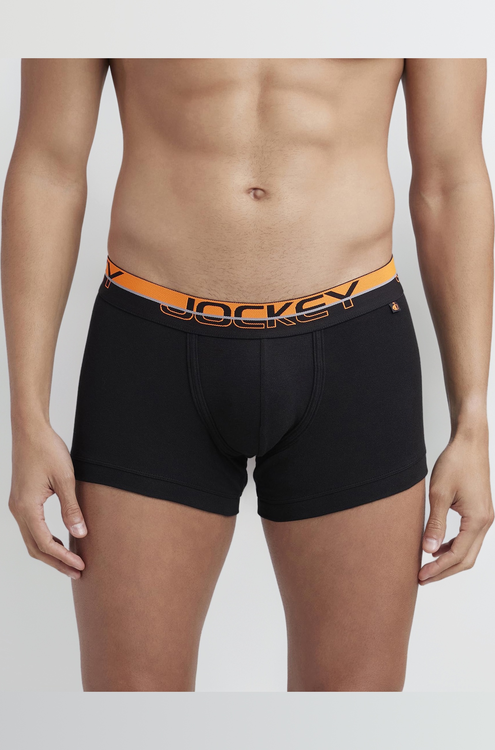 Jockey FP03 Men's Super Combed Cotton Rib Solid Trunk with Ultrasoft Waistband