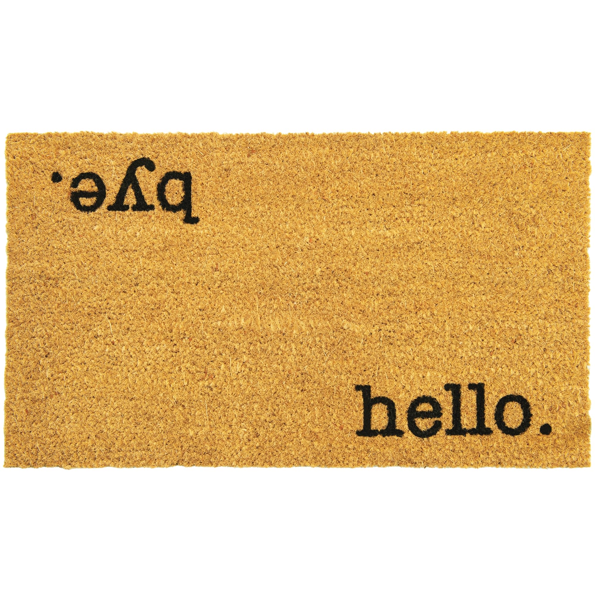 Comart - Zerbino Stay in Cocco - 40x70 cm - Tappeto Aciugapassi - per Ingresso Esterno e Interno - Antiscivolo - Antipioggia - Zerbino Fuori Porta - Facile da Pulire - Regalo per la Casa - Bye Hello
