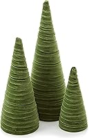 Vista 26 de Your Heart's Content Juego de 3 árboles de terciopelo negro, decoración de mantel hecho a mano, mesa de árbol de Navidad, centro de mesa