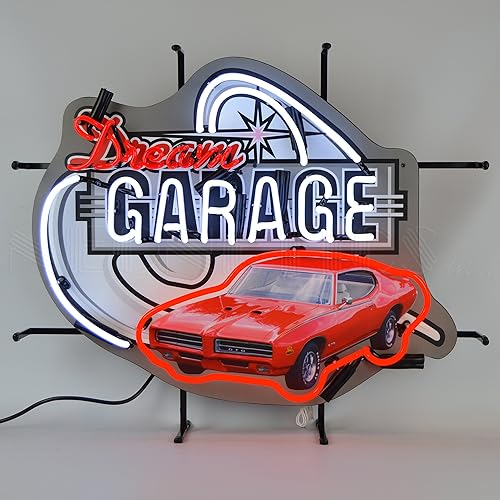Neonetics 5DGGTO - Letrero de neón Dream Garage GTO para automóviles y motocicletas