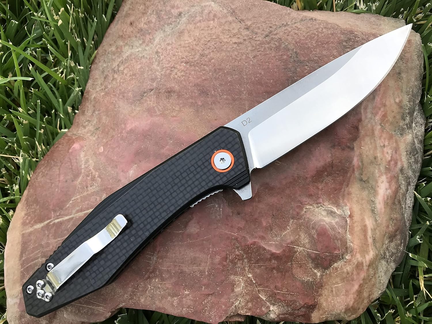 TACTICAL GEARZ Cuchillo de bolsillo de fibra de carbono de alta calidad