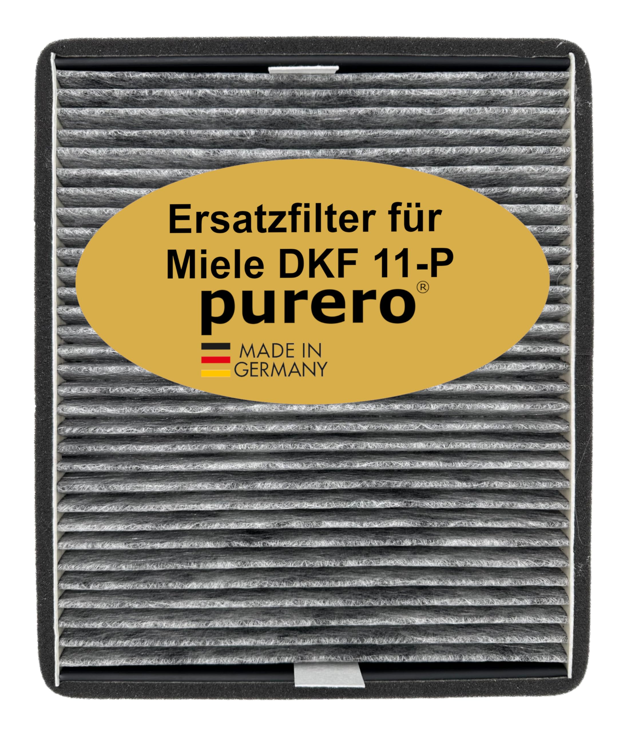 purero® Replacement Filter DKF 11-P Suitable for Miele Cooker Hood DA 59xx W and DA 7198 W / 4002516429135/11762530 / 28996421EU1 - Odour Filter - Made in Germany