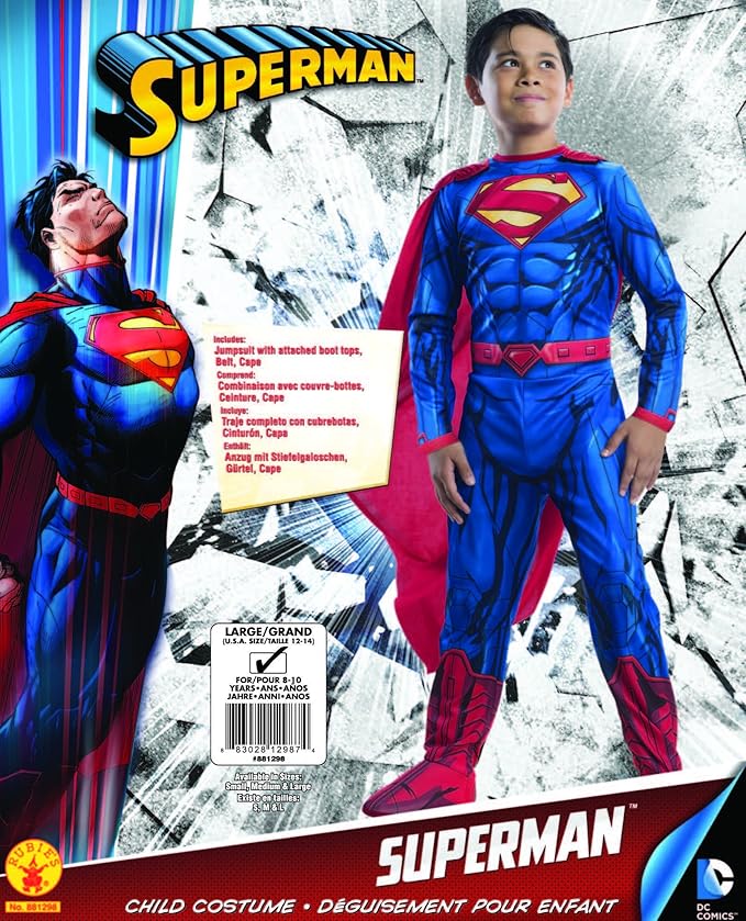 Disfraz Superman DC Comics para Niños Rubies Talla M miniatura 2