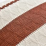 Fancy Homi Set of 2 Rust Boho Decorative Throw Pillow Covers 18x18 Inch for Couch Bed Sofa, Aesthetic Modern Organic Fall Room Decor, Soft Cotton Cute Terracotta Textured Farmhouse Cushion Case