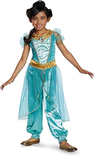 Disfraz Disfraz deluxe de Jazmín, princesa de Disney de la Película Aladino, Multicolor