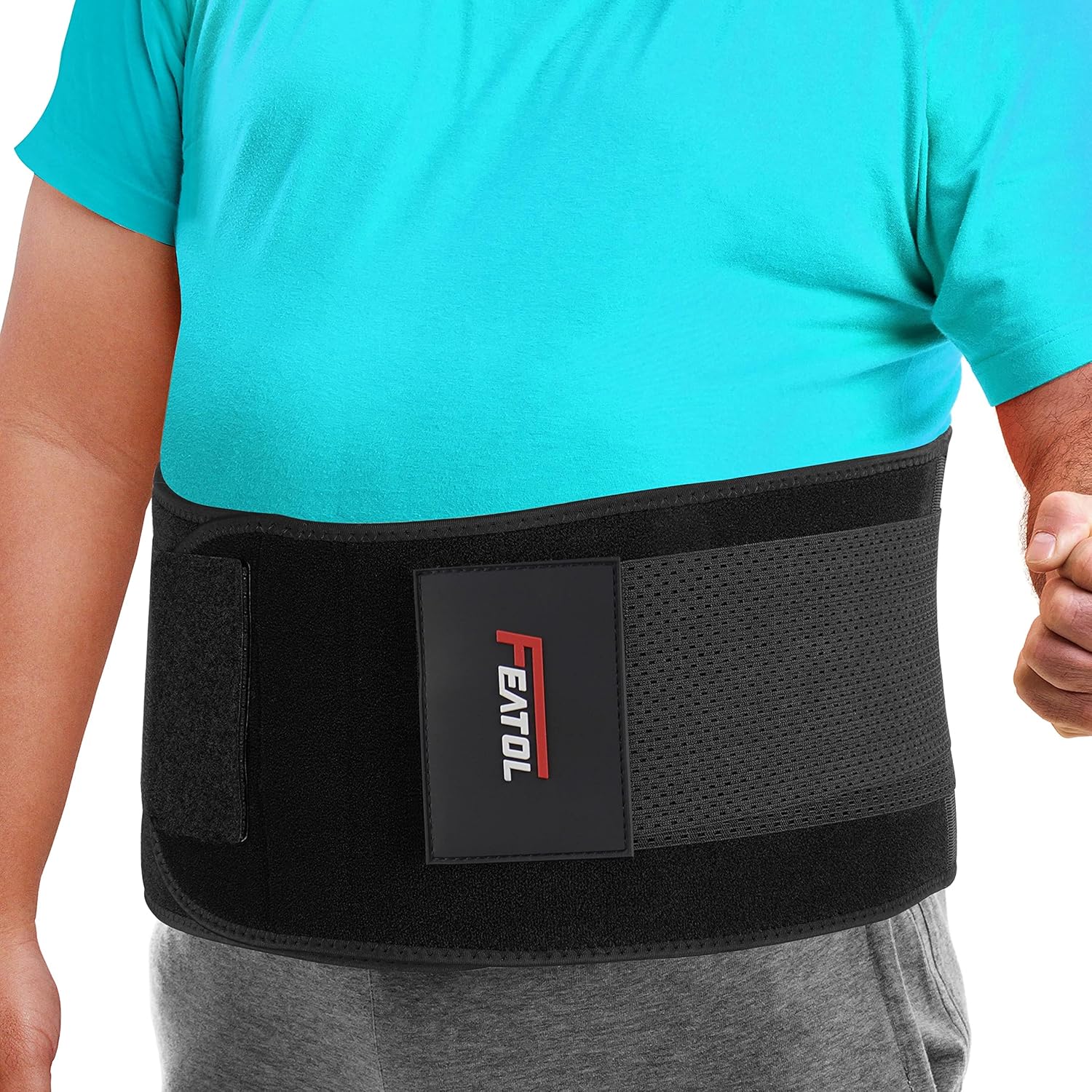 FEATOL Back Support Belt for Men & Women,Lumbar Belt for Lower Back
