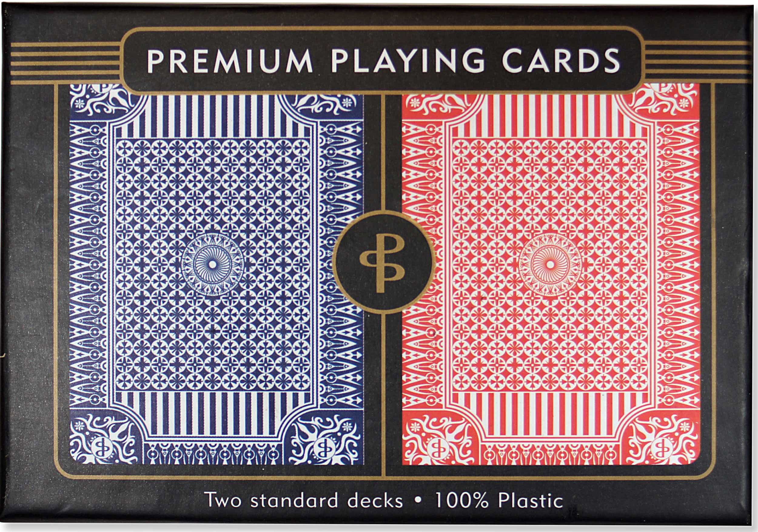 Blue and Red Premium Playing Cards, Two Standard Decks