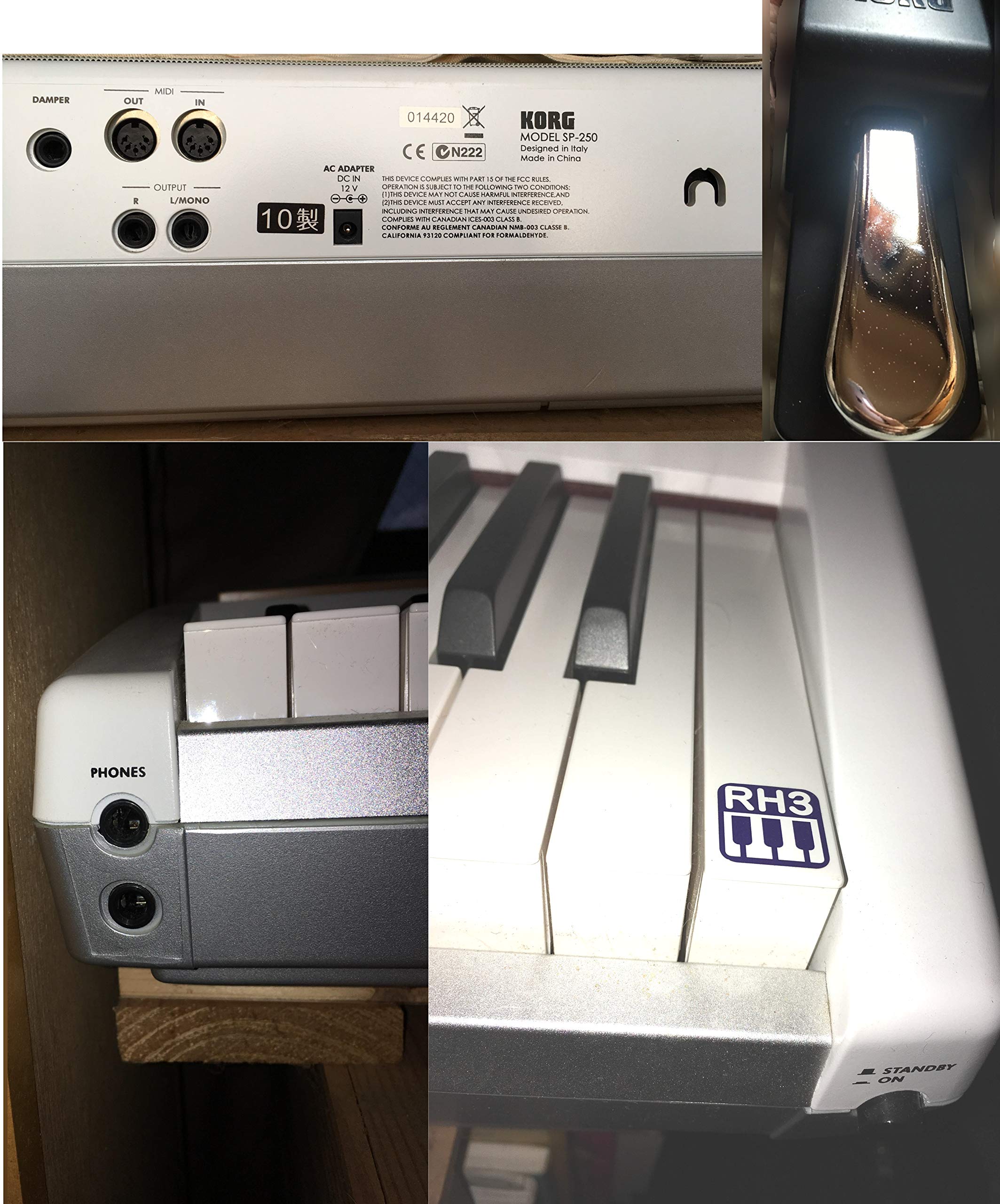 Amazon | KORG コルグ デジタルピアノ SP-250WS ホワイトシルバー  