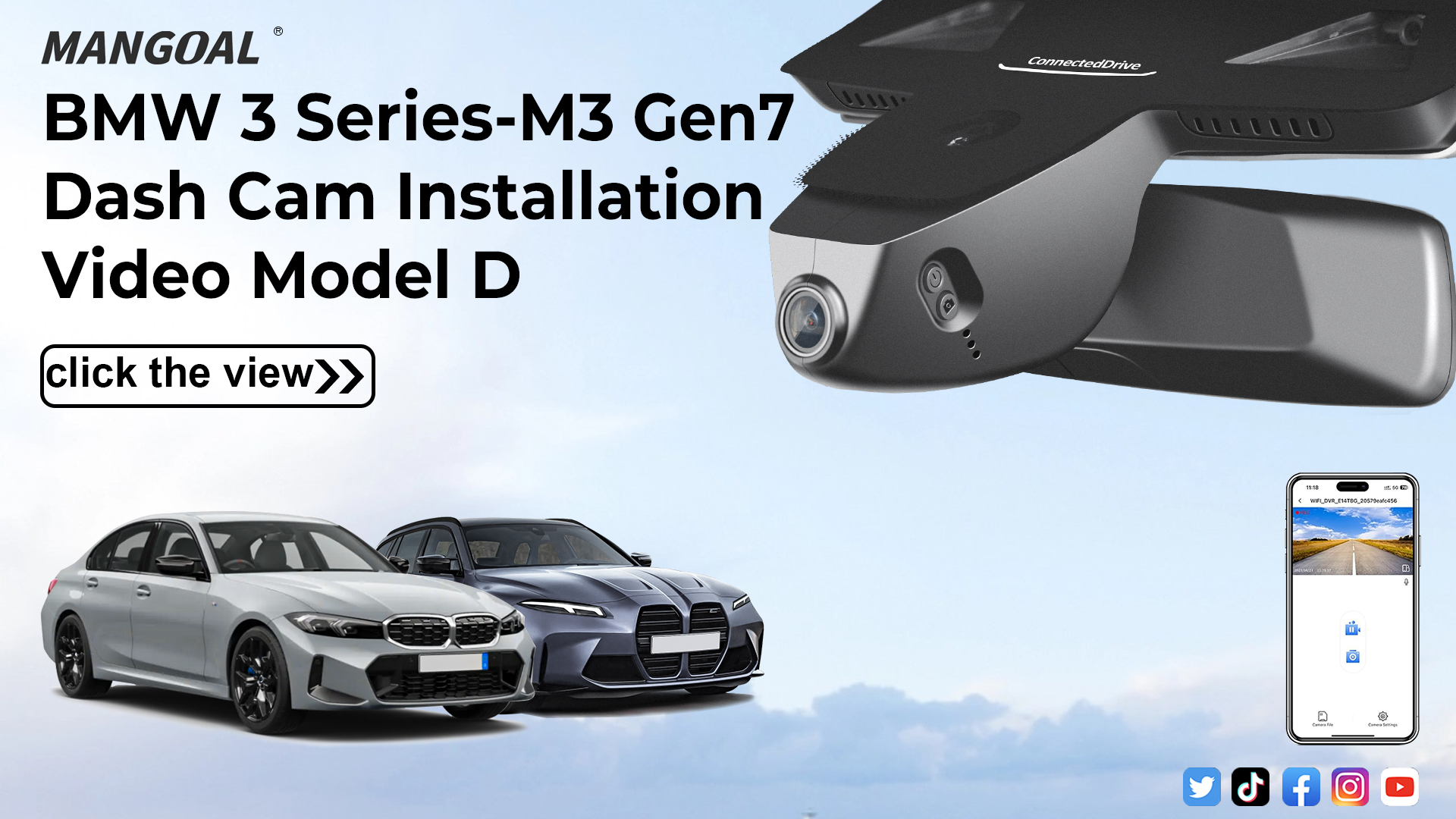 Mangoal 4K Dash Cam For BMW 4-Series Gen1 F32/F33/F36 & M4 F82/F83 (Model A) - OEM Style, 2160P, WiFi, Includes 64GB Card - View #12