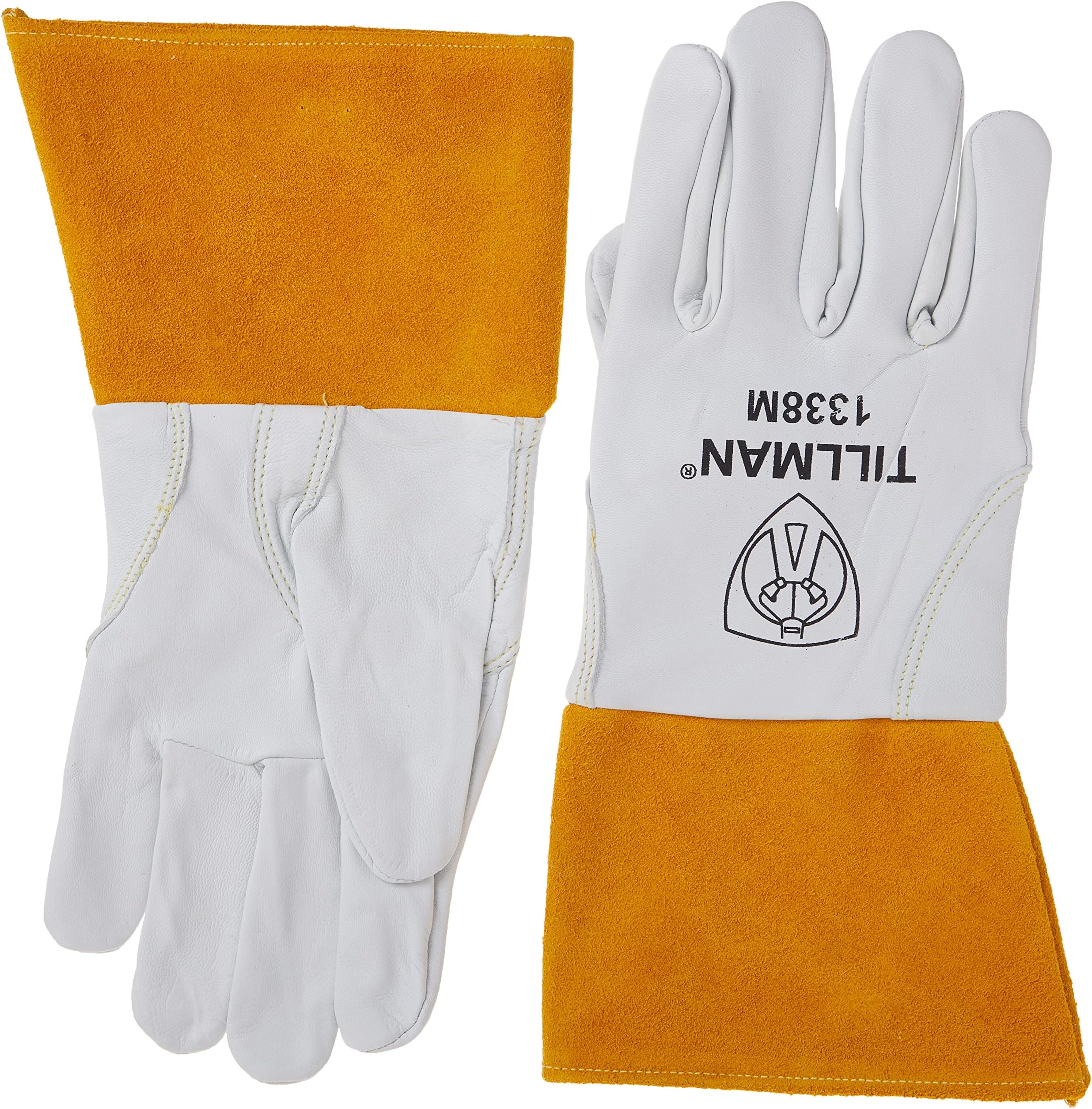 1338M Goatskin Tig Glove4 Cuff-Cd Medium by Tillman (1338 - MEDIUM), White
