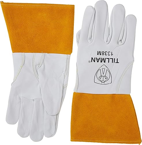 Tillman 1338M - Guante de piel de cabra (1338 - Mediano), color blanco