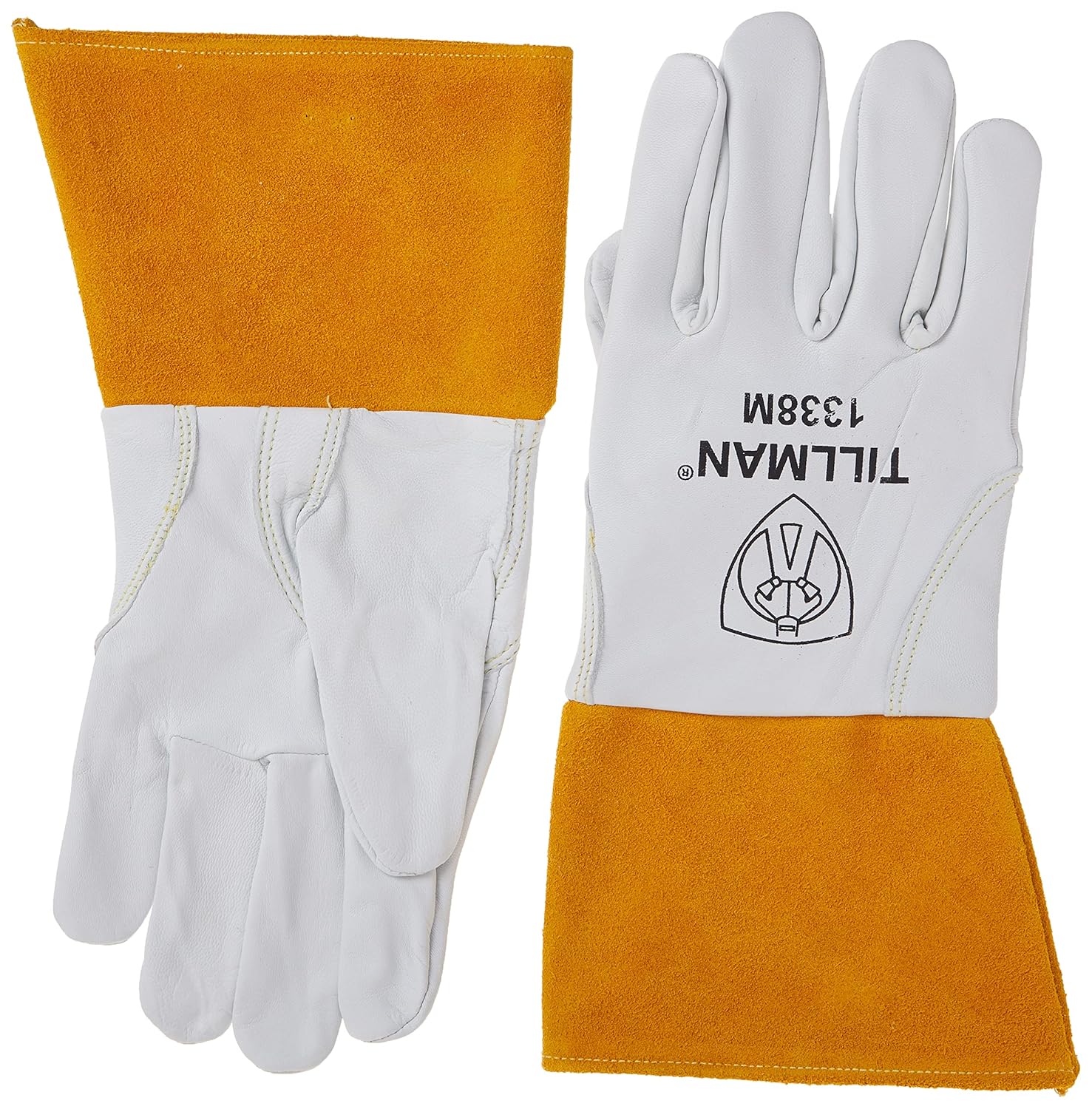 1338M Goatskin Tig Glove4 Cuff-Cd Medium by Tillman 1338 - MEDIUM White