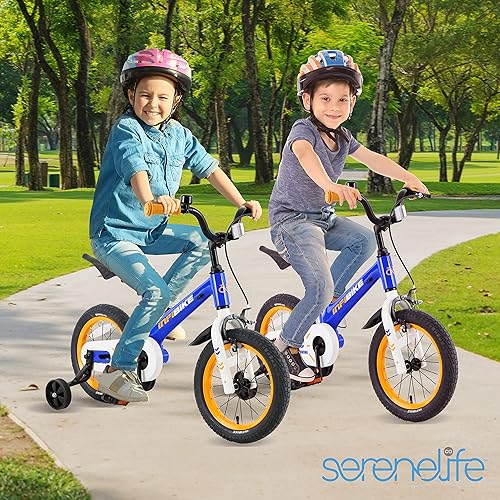 Miniatura 8 de SereneLife Bicicleta para niños con ruedas de entrenamiento  Bicicleta para niños pequeños con altura de asiento ajustable, marco de acero de