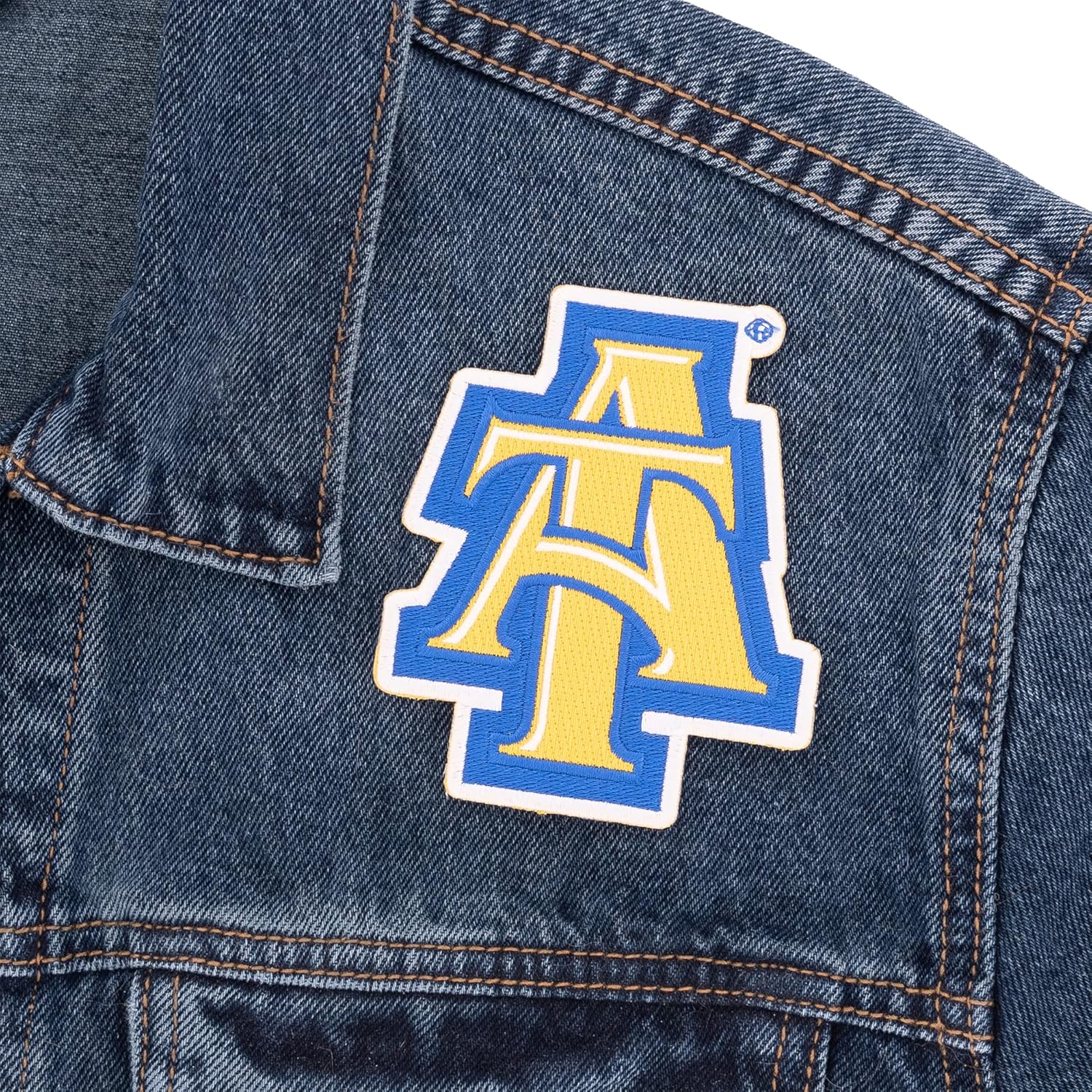 Desert Cactus North Carolina A&T State University Patch – Embroidered Iron On/Sew On Applique for Blazers, Jackets, Backpacks, Bags, Hats & Tactical Gear – Aggies (Patch - Design A) (Pack of 2)