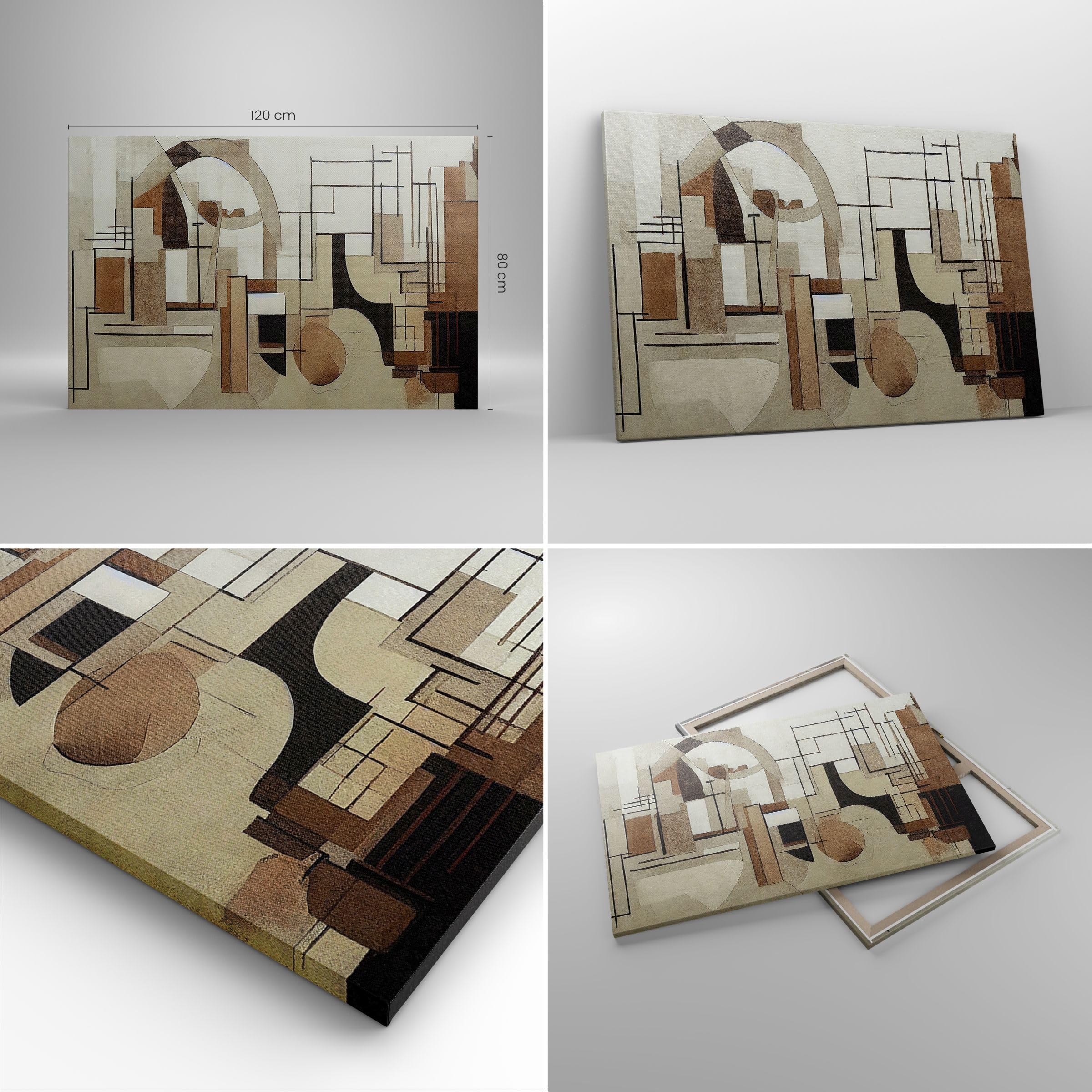 ARTTOR Lienzo Decorativo 120x80cm Moderno Horizontal Abstracto Arte - 5645