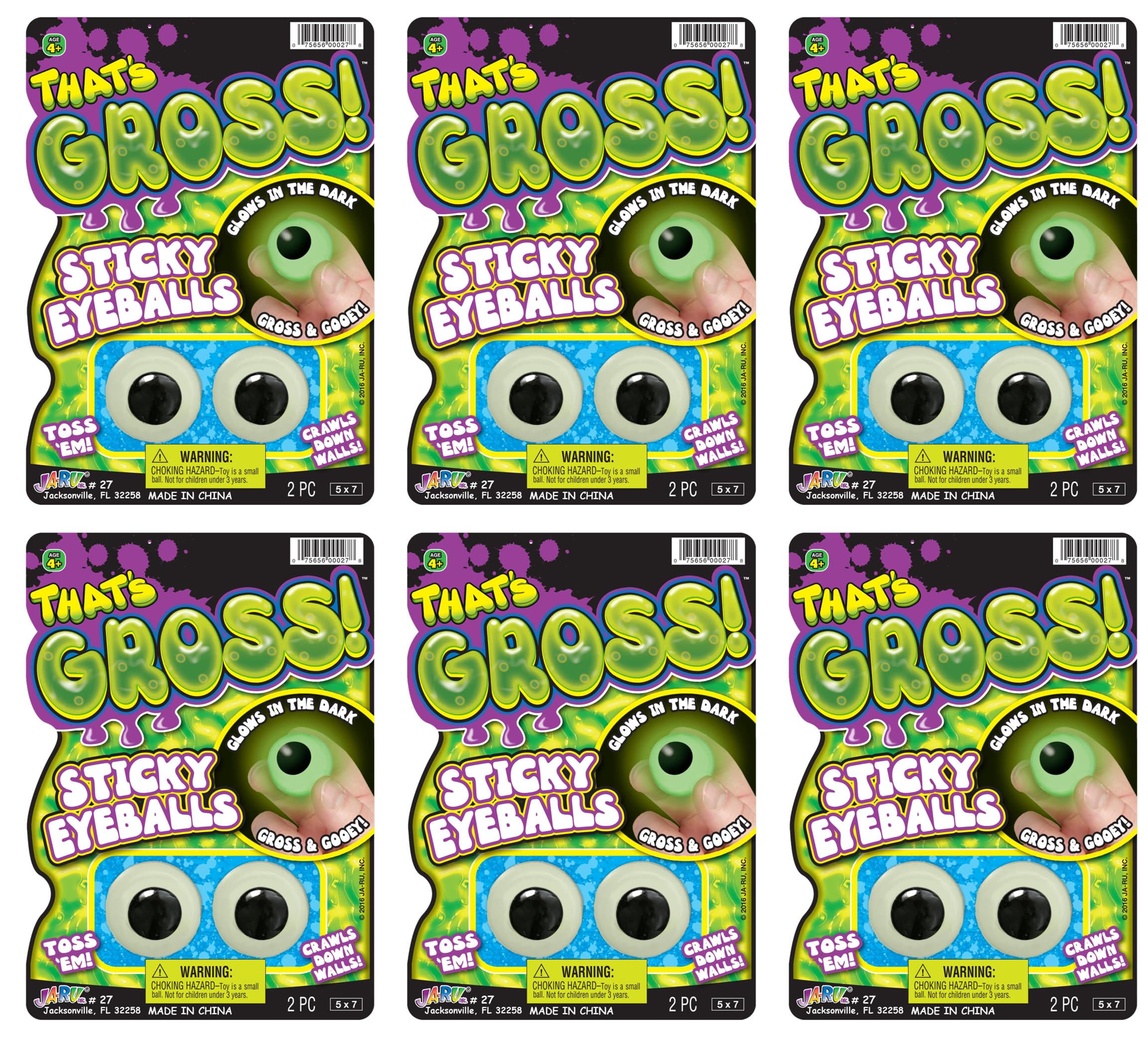 Zac's Alter Ego® Pack of 6 Eyeballs Head Bopper with Black Fur Zac's Alter Ego® Pack of 6 Eyeballs Head Bopper with Black Fur