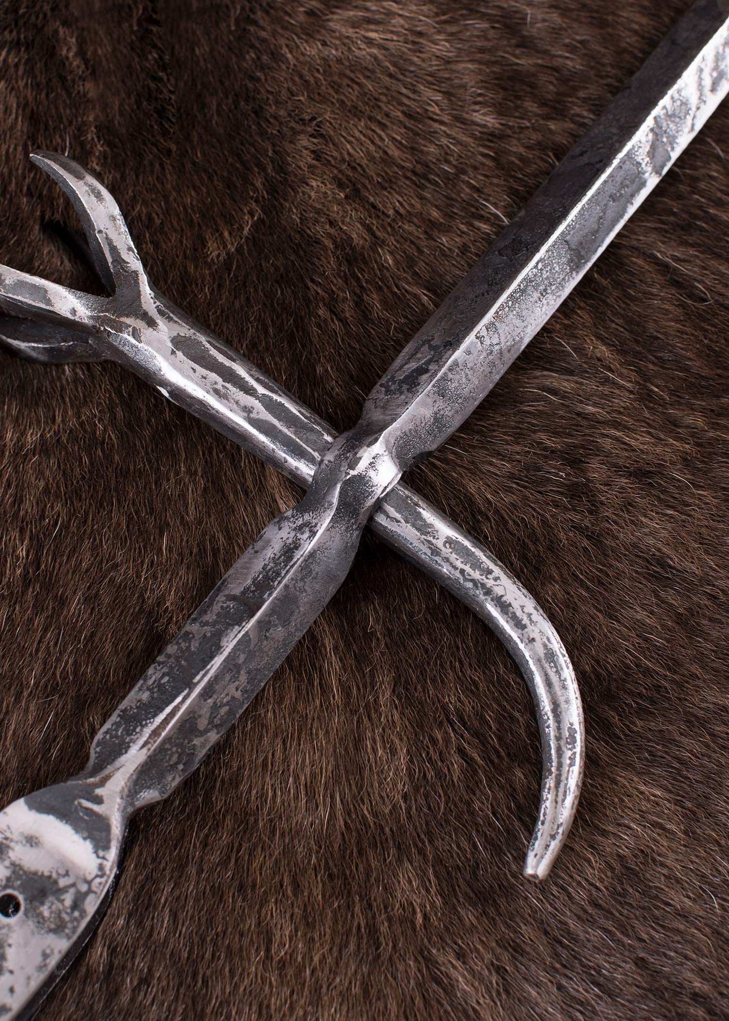 Ulfberth Luzerner Hammer, geschmiedet aus Stahl für Erwachsene - Lanzenspitze Helebarden ohne Schaft für Mittelalter und Reenactment