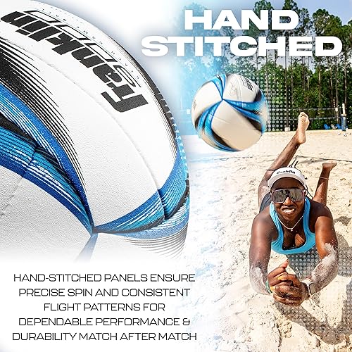 Miniatura 7 de Franklin Sports Pelota de voleibol de playa profesional  Kerri Walsh Jennings 9000 Beach Game Sand + voleibol al aire libre  Pelota de competición
