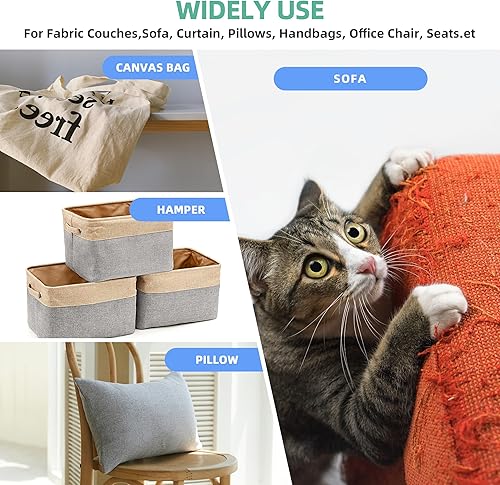 Miniatura 6 de Azobur Parches de reparación de lino grueso, 6 piezas de parches de tela de lino autoadhesivos, multicolor, se pueden utilizar para reparación de