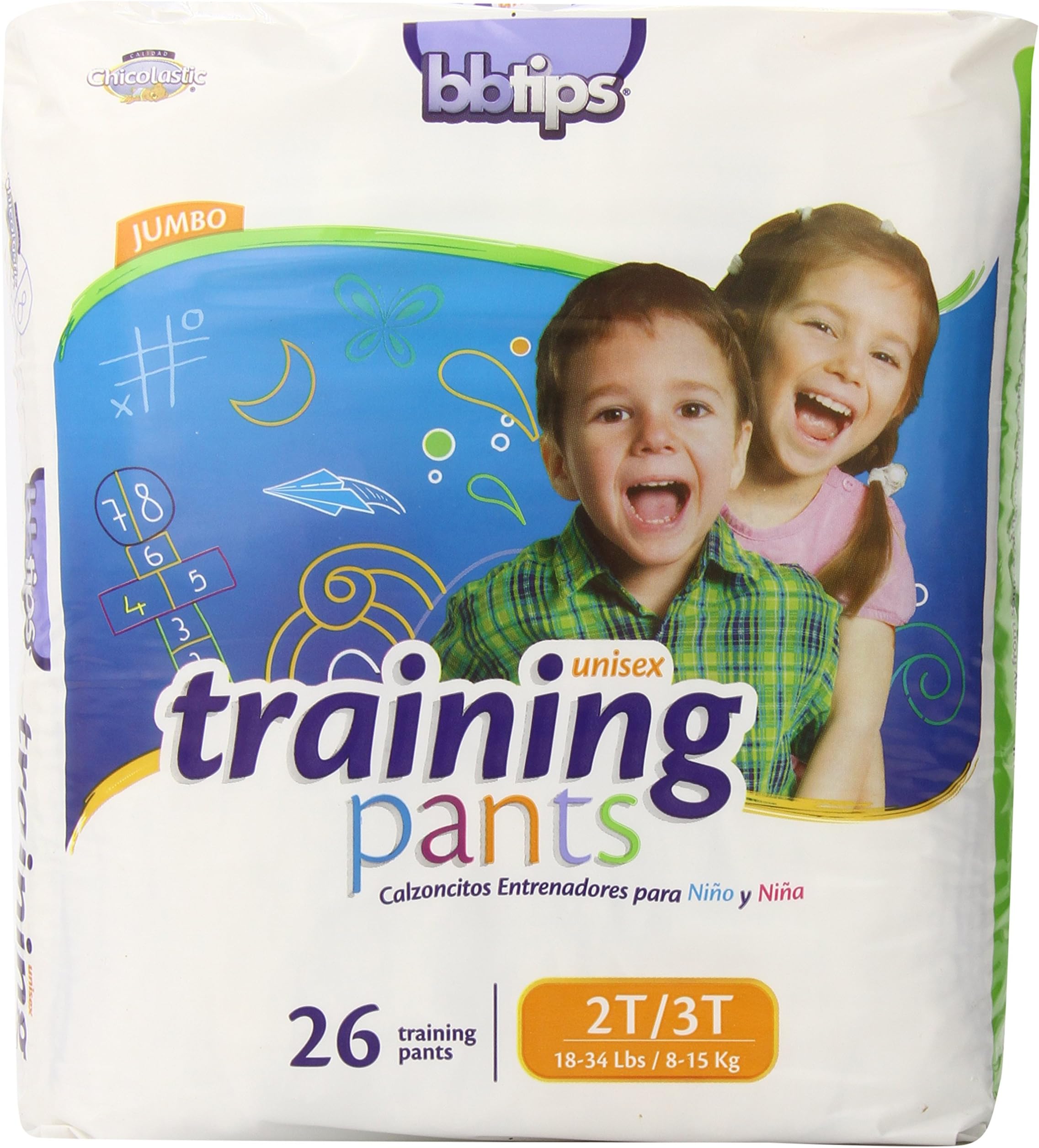 Infant Disposable Training Pants, Medium, Size 2T-3T, 104 Count