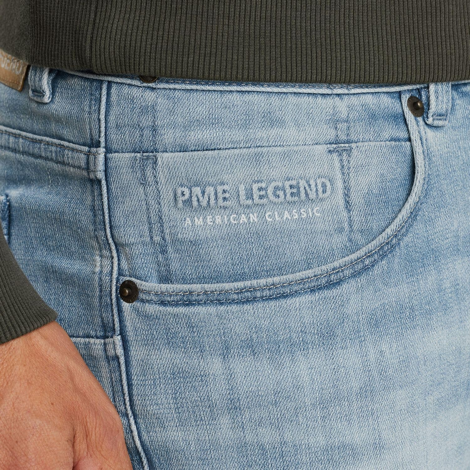 PME Legend Herren Jeans NIGHTFLIGHT - Low Waist - Regular Fit - Blau Grau