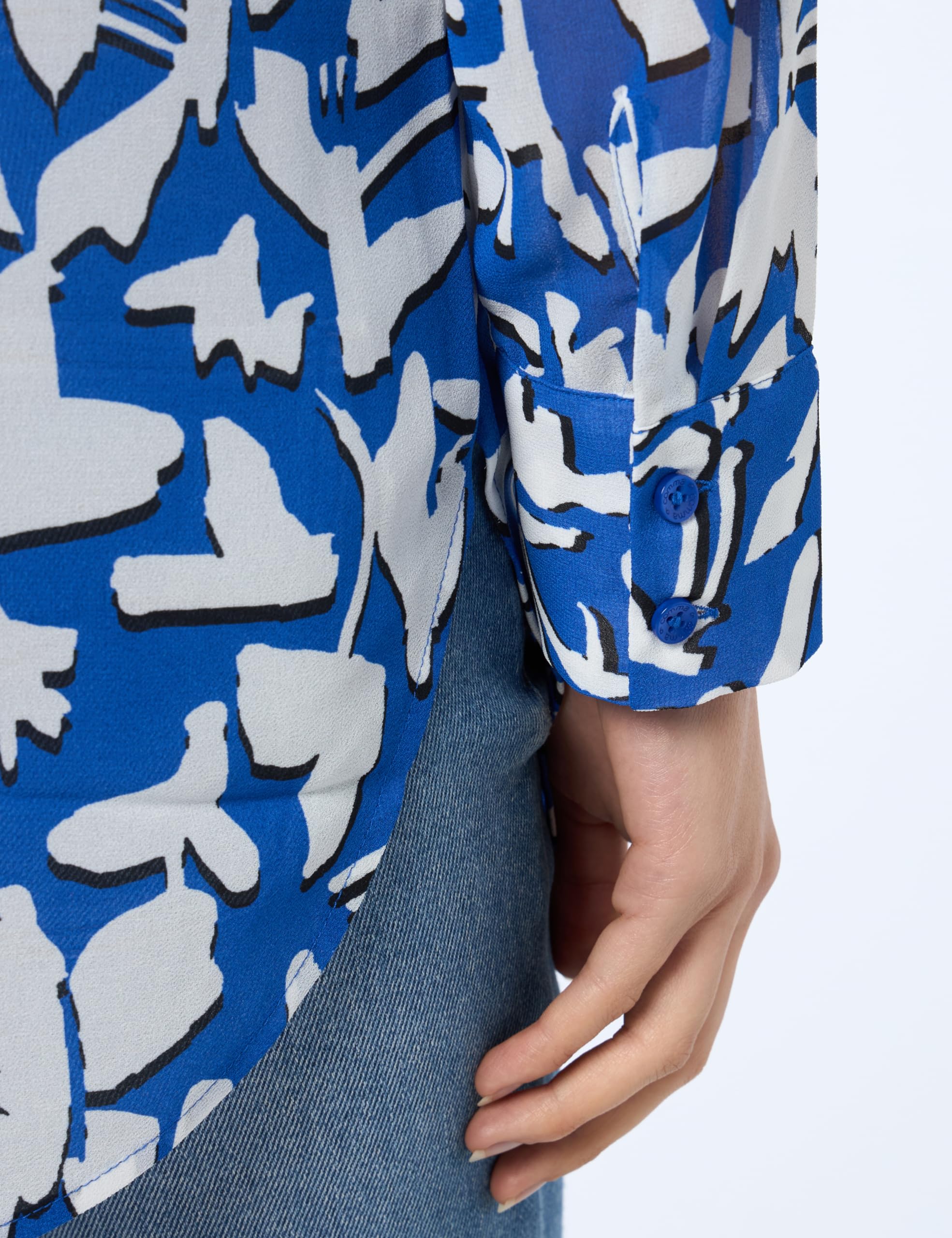 Comma Longbluse aus Chiffon