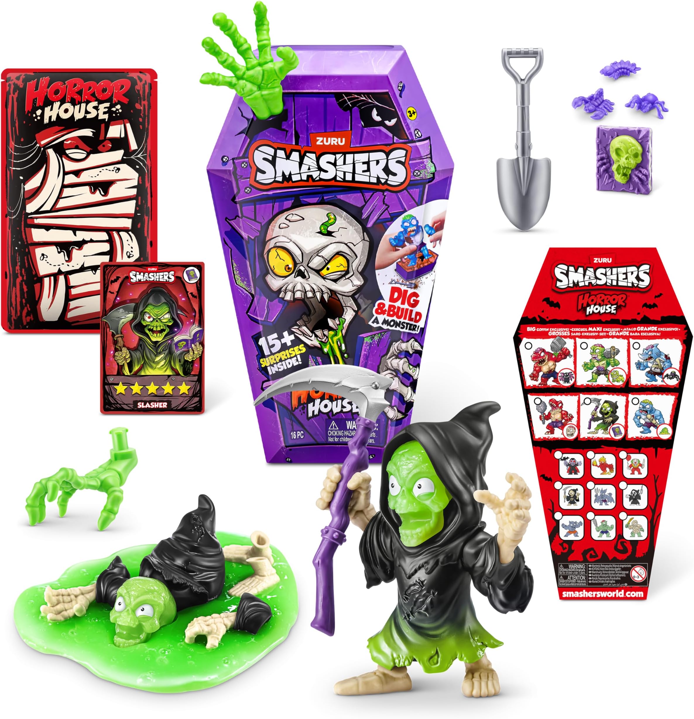 Smashers Horror House (Head Scar) by ZURU, Interactive Toy, Collectable Toy for Kids and Teens