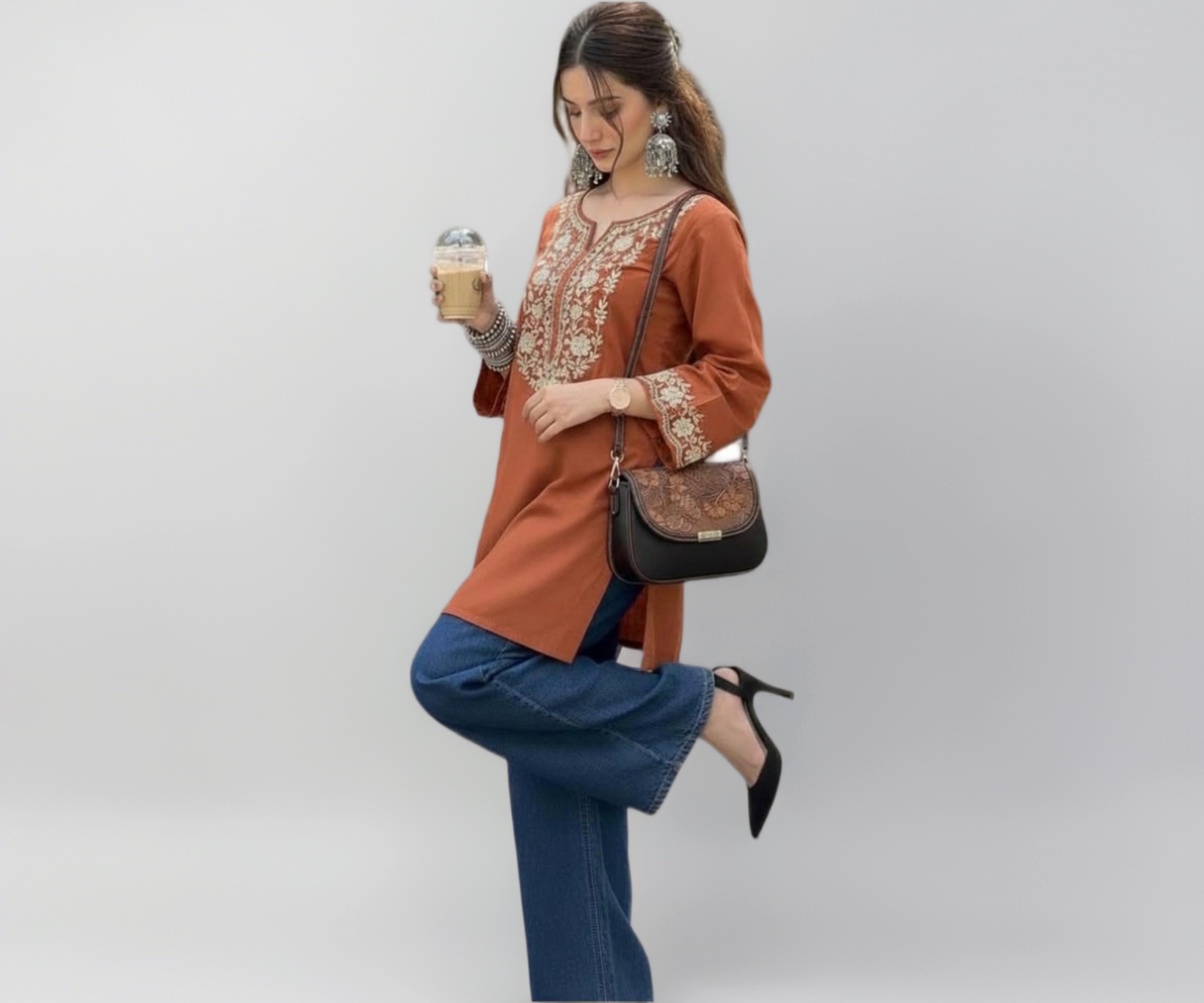 ANNI Designer Cotton Short Kurti for Women - Image 1