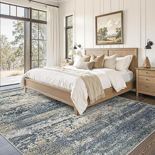 Miniatura 3 de Art&Tuft Alfombra de área lavable de 9 x 12 pies, con parte trasera antideslizante, alfombra abstracta de 9 x 12 pulgadas, alfombras resistentes a