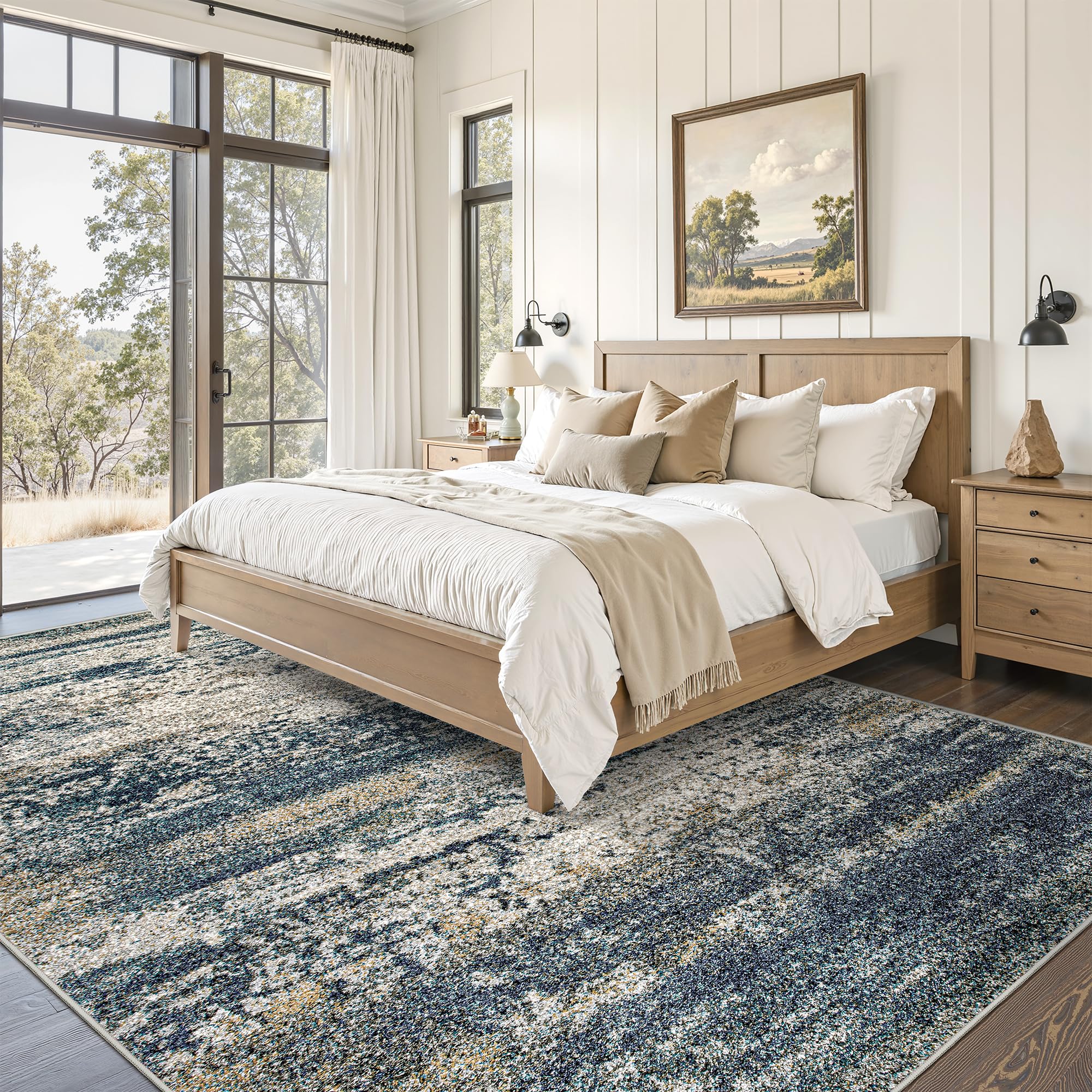 Amazon.com: Art&Tuft Washable Rug, Anti-Slip Backing Abstract 8x10