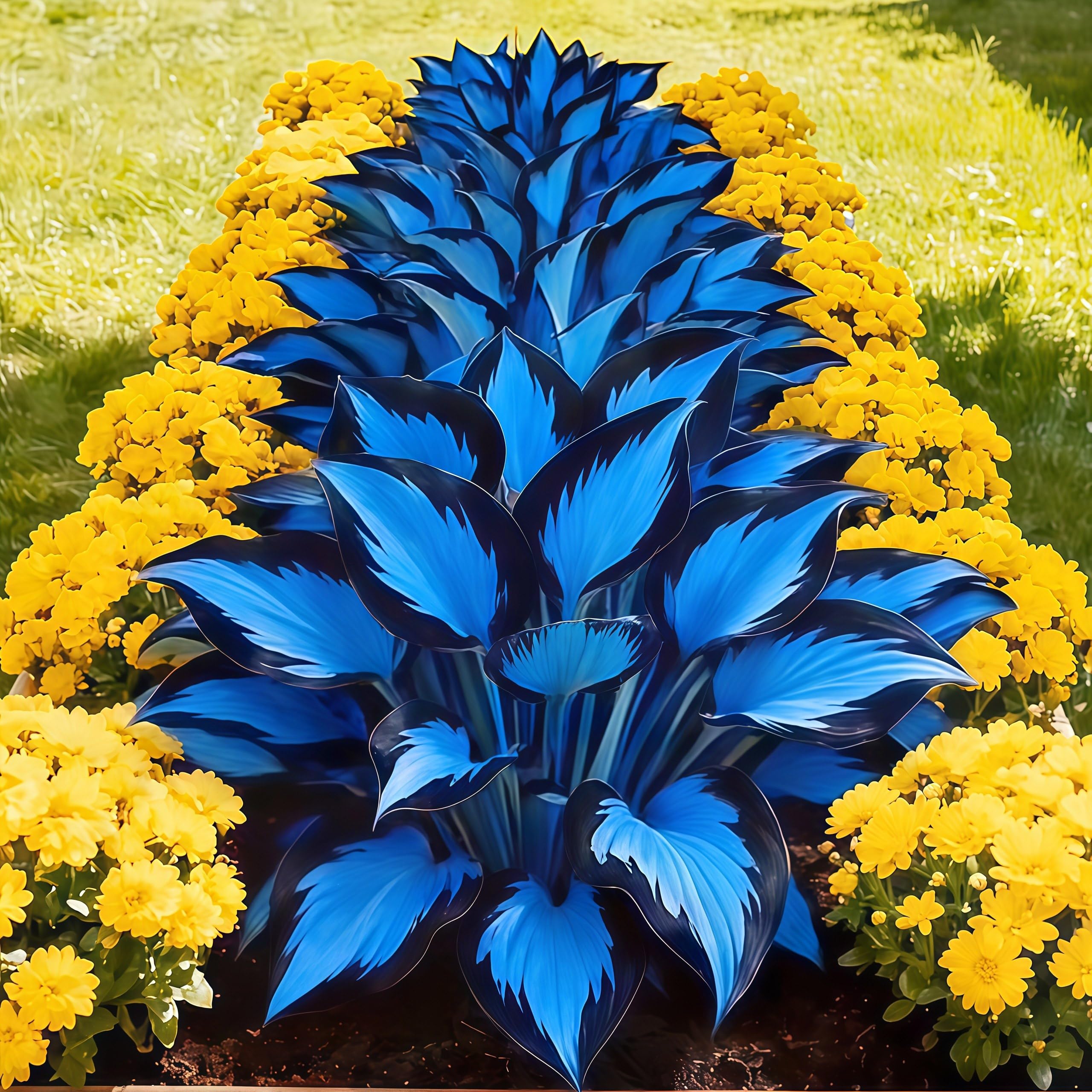 LagerHosta Bulbs for Planting Now UK/Rare Brilliant Hosta Rhizome/Perennial/Grow Well/Excellent Display/Potted-4bulbs-B