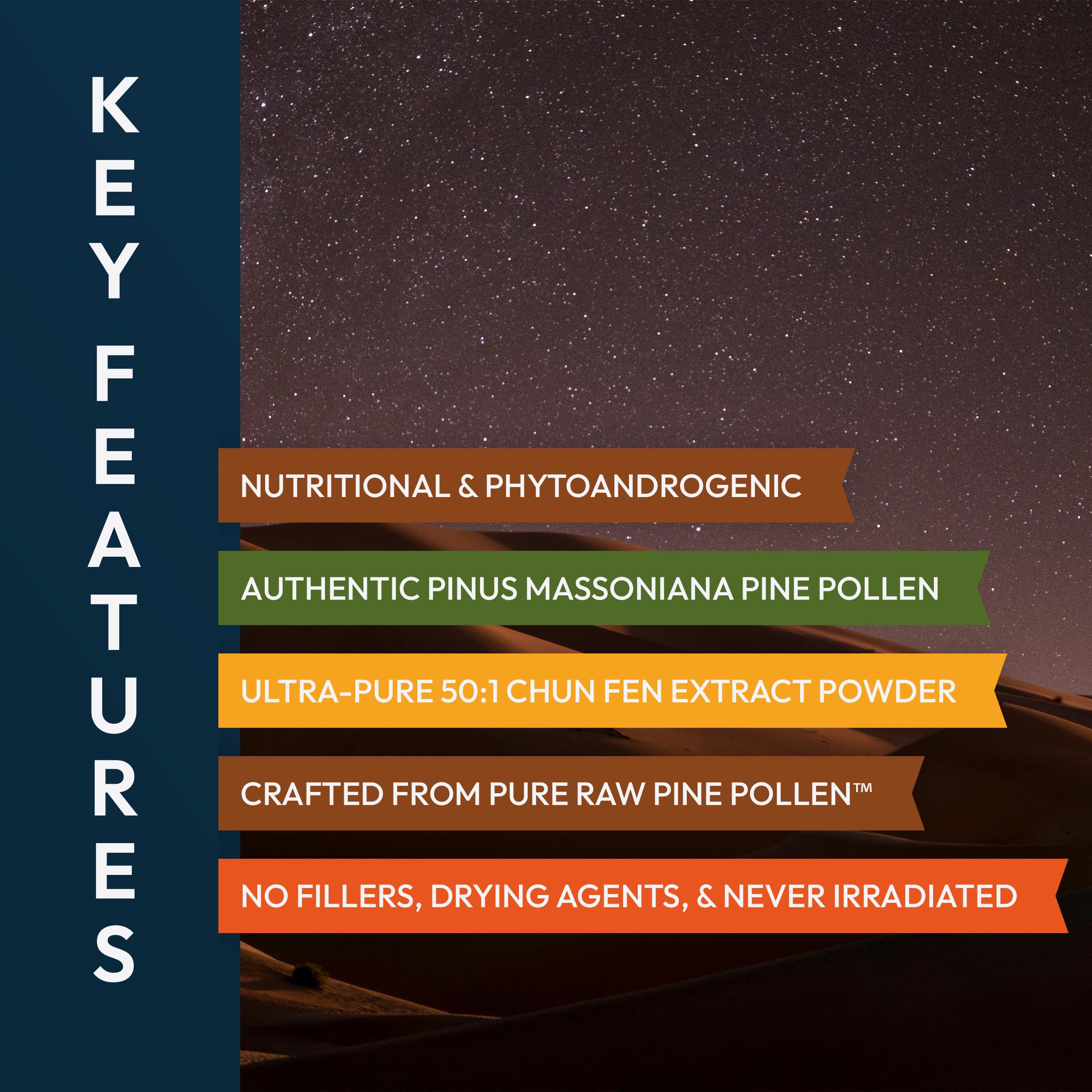 Forest Prana Pine Pollen Extract Capsules – Mountain Harvest Pine Pollen – 120 Count Bottle