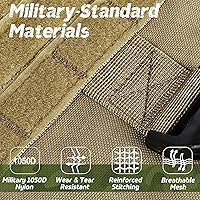 Vista 39 de rabbitgoo Tactical Dog Harness for Large, Heavy Duty Pet Harness with Handle, No-Pull Service Vest Large Breed, Adjustable Military Dog Vest for