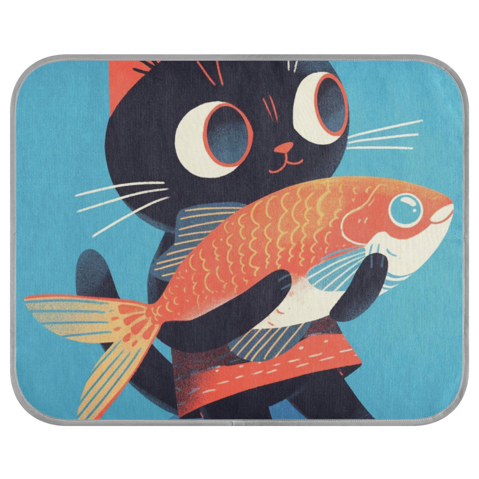 siphylline Cartoon Cute Black Cat Summer Cooling pad Self Cooling Blankets for Indoor Cats for Kitten Outdoor pet Cordless cama Fria para perro S